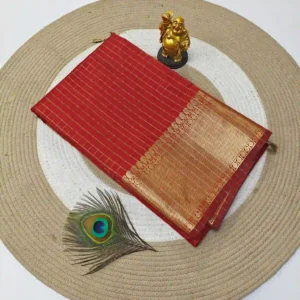 kota checked banarasi red